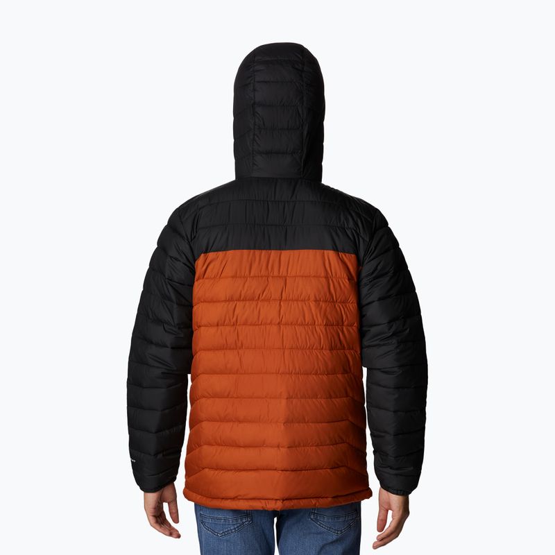 Columbia Powder Lite vyriška pūkinė striukė su gobtuvu Orange/Black 1693931 8