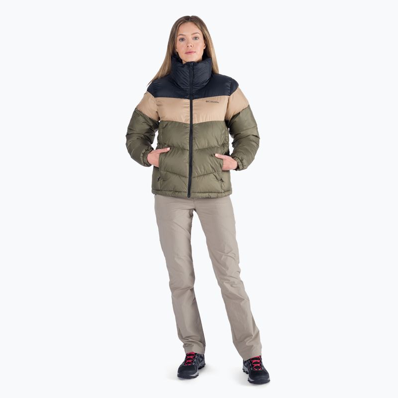 Columbia Puffect Color Blocked moteriška pūkinė striukė žalia 1955101 5