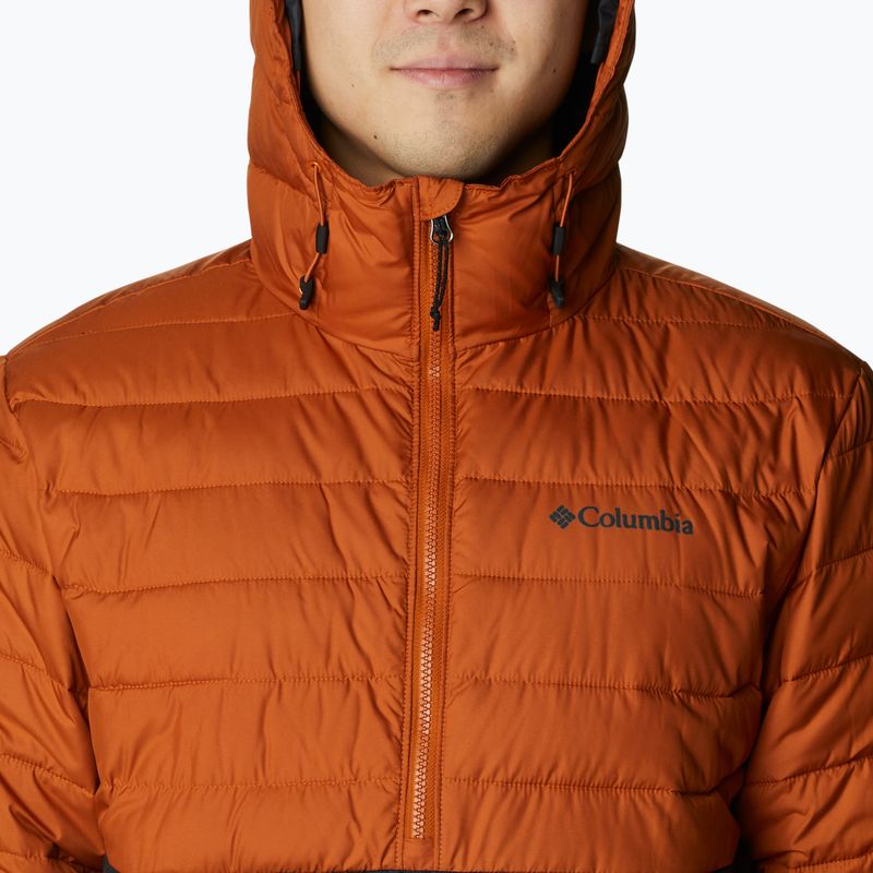 Columbia Powder Lite Anorak vyriška pūkinė striukė oranžinė ir juoda 9