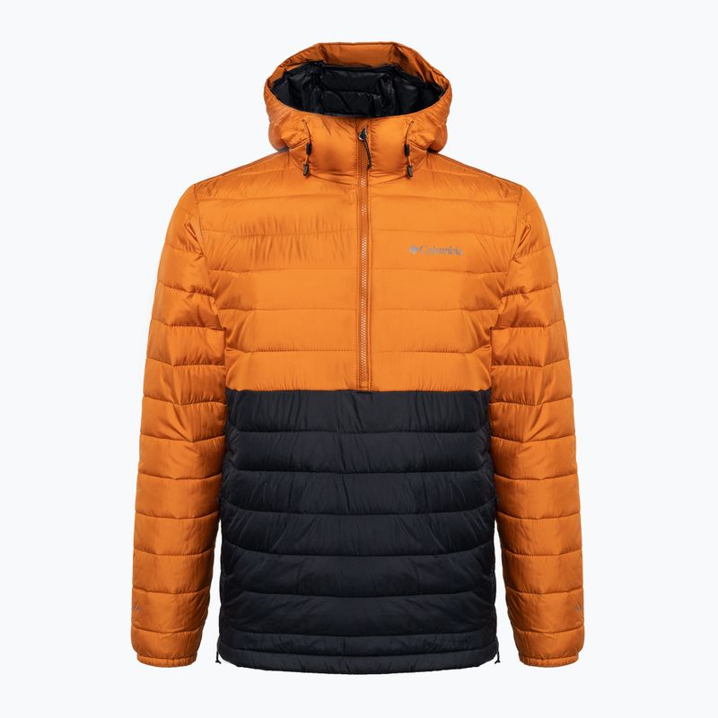 Columbia Powder Lite Anorak vyriška pūkinė striukė oranžinė ir juoda