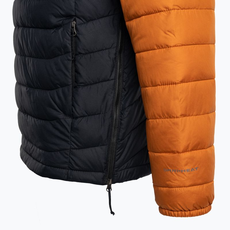 Columbia Powder Lite Anorak vyriška pūkinė striukė oranžinė ir juoda 4