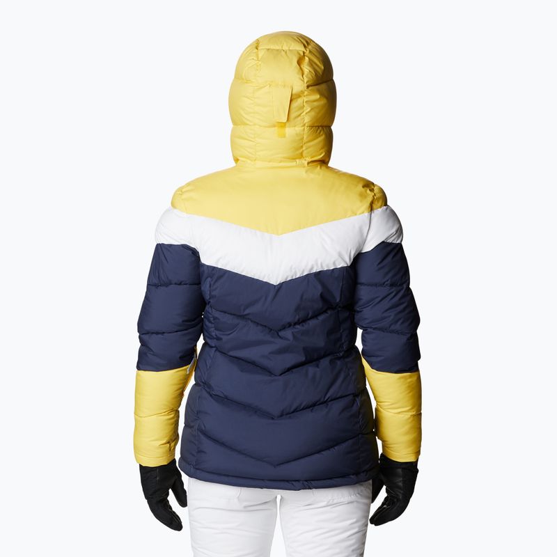 Columbia Abbott Peak Insulated moteriška slidinėjimo striukė tamsiai mėlyna ir geltona 1909971 7