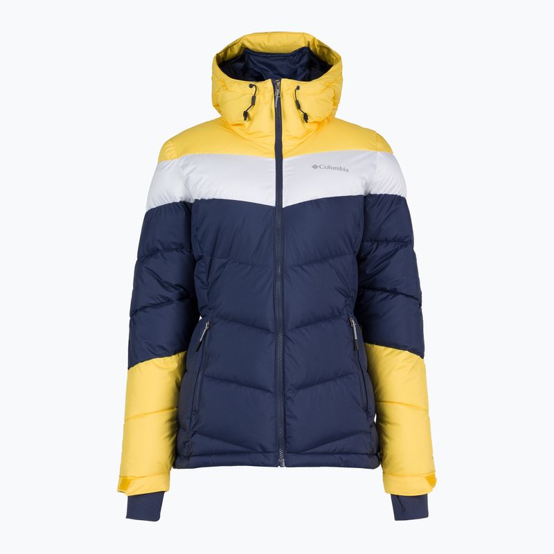 Columbia Abbott Peak Insulated moteriška slidinėjimo striukė tamsiai mėlyna ir geltona 1909971