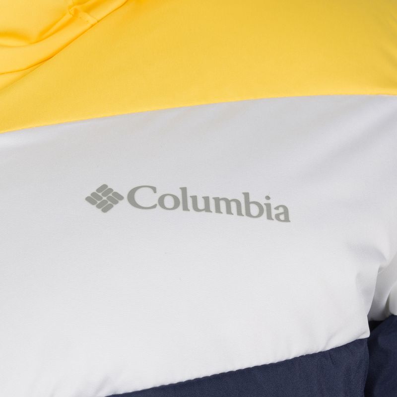 Columbia Abbott Peak Insulated moteriška slidinėjimo striukė tamsiai mėlyna ir geltona 1909971 3