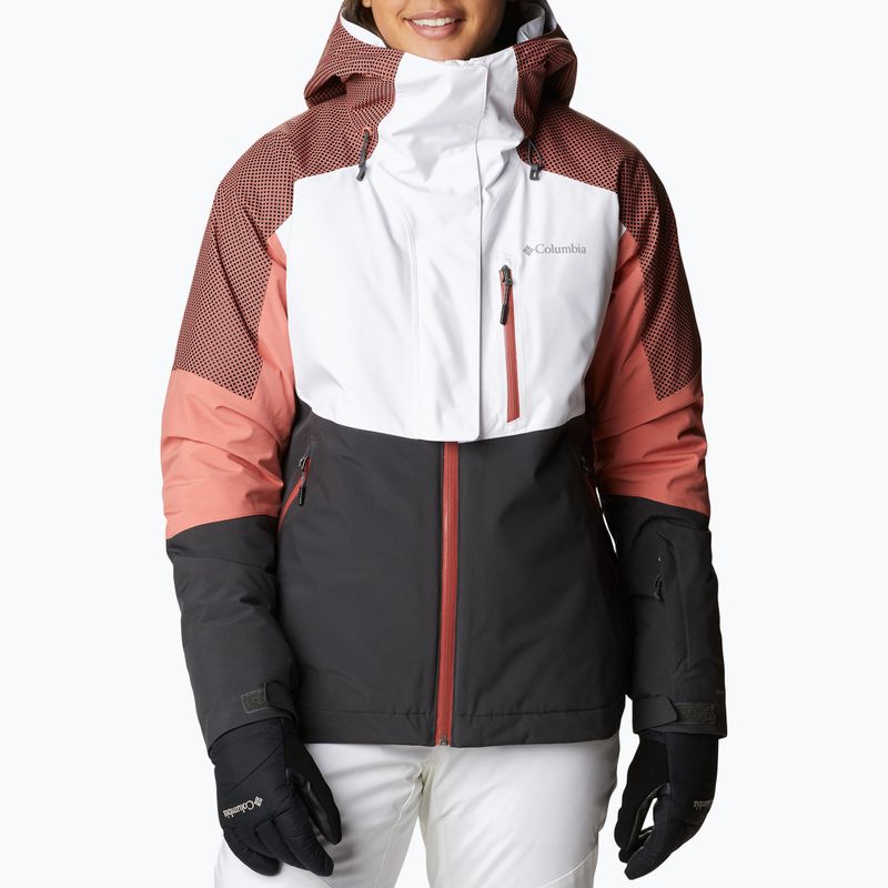 Columbia Snow Slab Blackdot moteriška slidinėjimo striukė juodai raudona 2007551