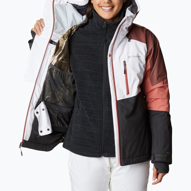 Columbia Snow Slab Blackdot moteriška slidinėjimo striukė juodai raudona 2007551 4