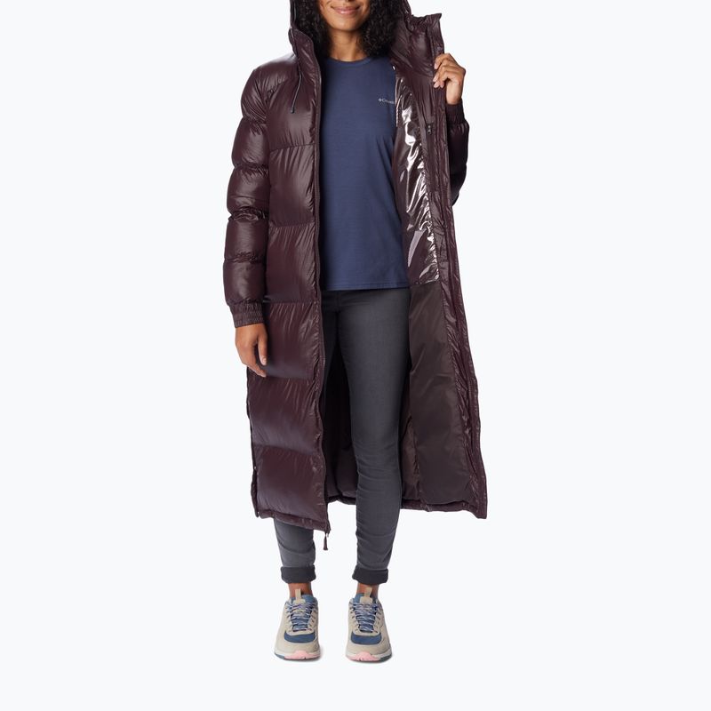 Columbia moteriška pūkinė striukė Pike Lake Long maroon 1976204 3
