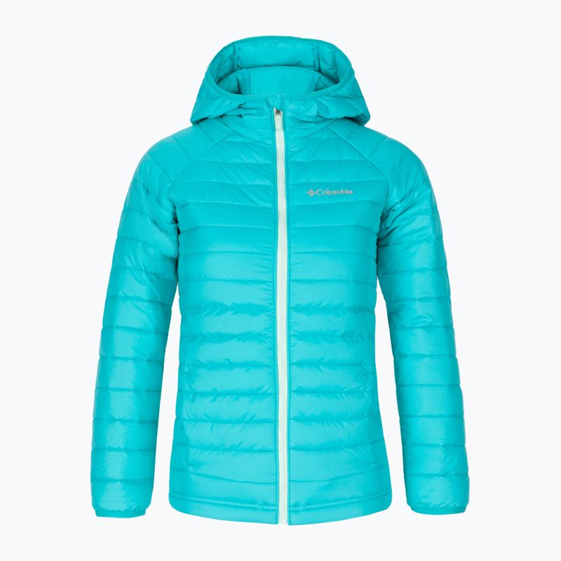 Columbia Powder Lite vaikiška pūkinė striukė su gobtuvu mėlyna 1802931