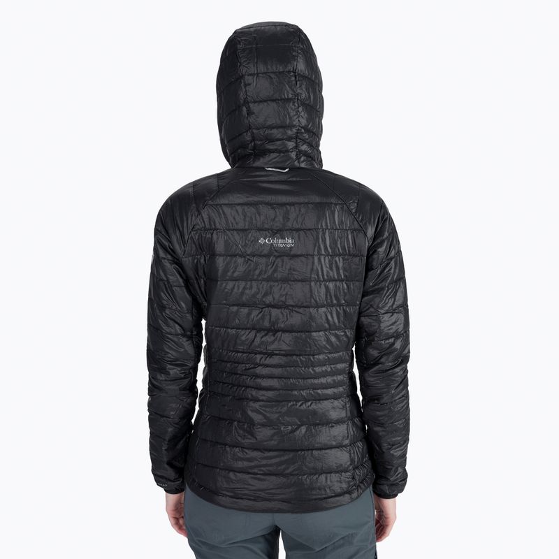 Columbia Platinum Peak moteriška pūkinė striukė su gobtuvu black 2008341 4