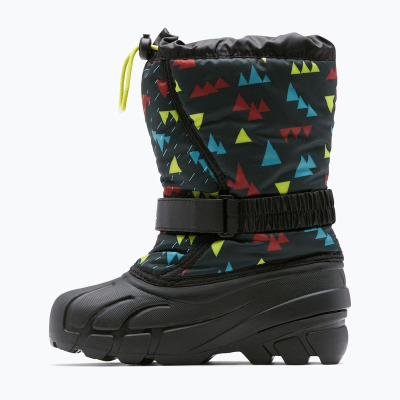Sorel Flurry Print Boys juodi/juodi vaikiški sniego batai 3