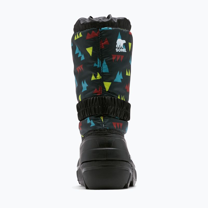 Sorel Flurry Print Boys juodi/juodi vaikiški sniego batai 4