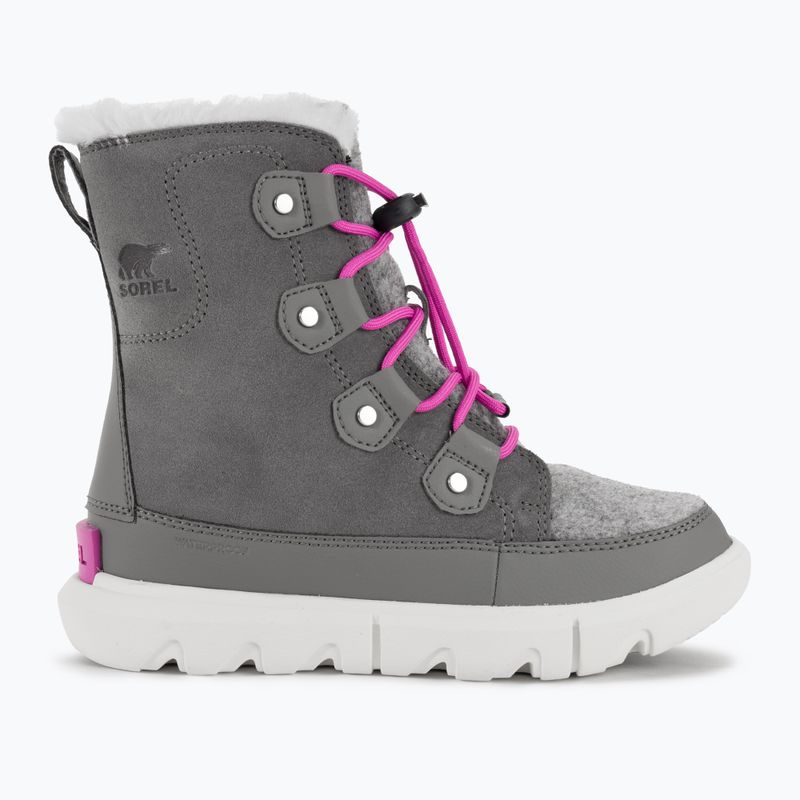 Paauglių sniego batai Sorel Sorel Explorer Lace quarry/bright lavender 2