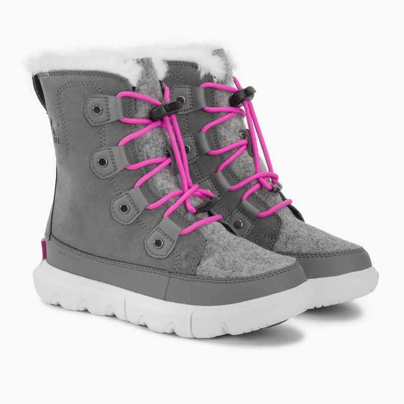 Paauglių sniego batai Sorel Sorel Explorer Lace quarry/bright lavender 4