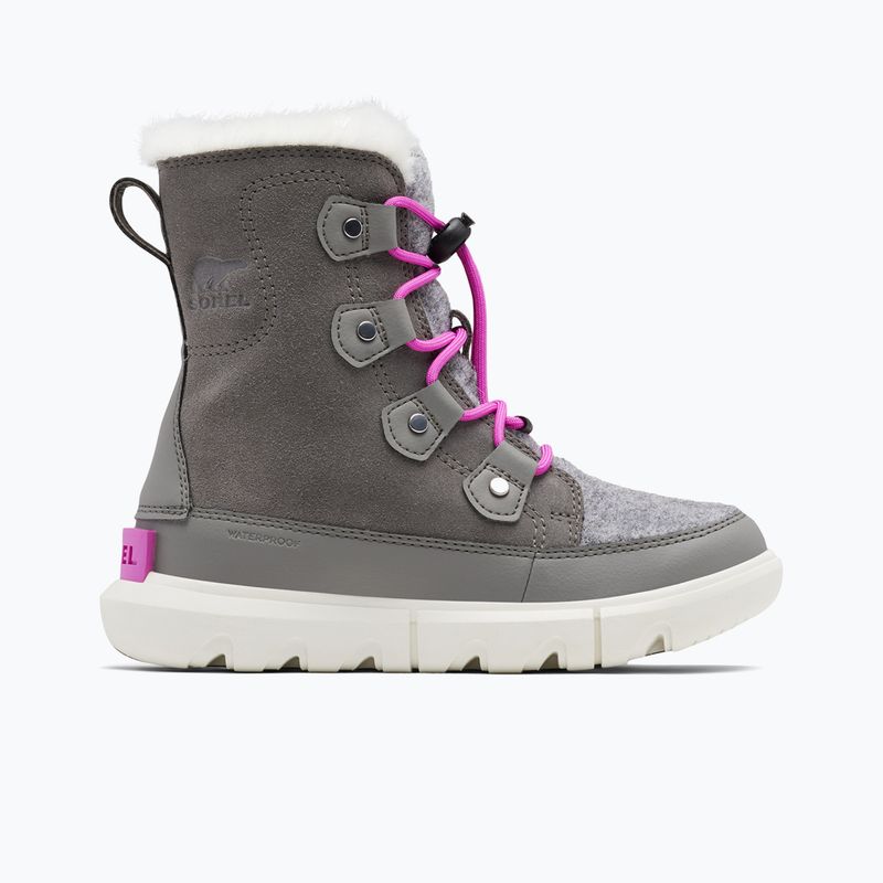 Paauglių sniego batai Sorel Sorel Explorer Lace quarry/bright lavender 7