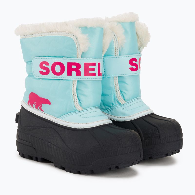 Paauglių sniego batai Sorel Snow Commander ocean surf/cactus pink 4