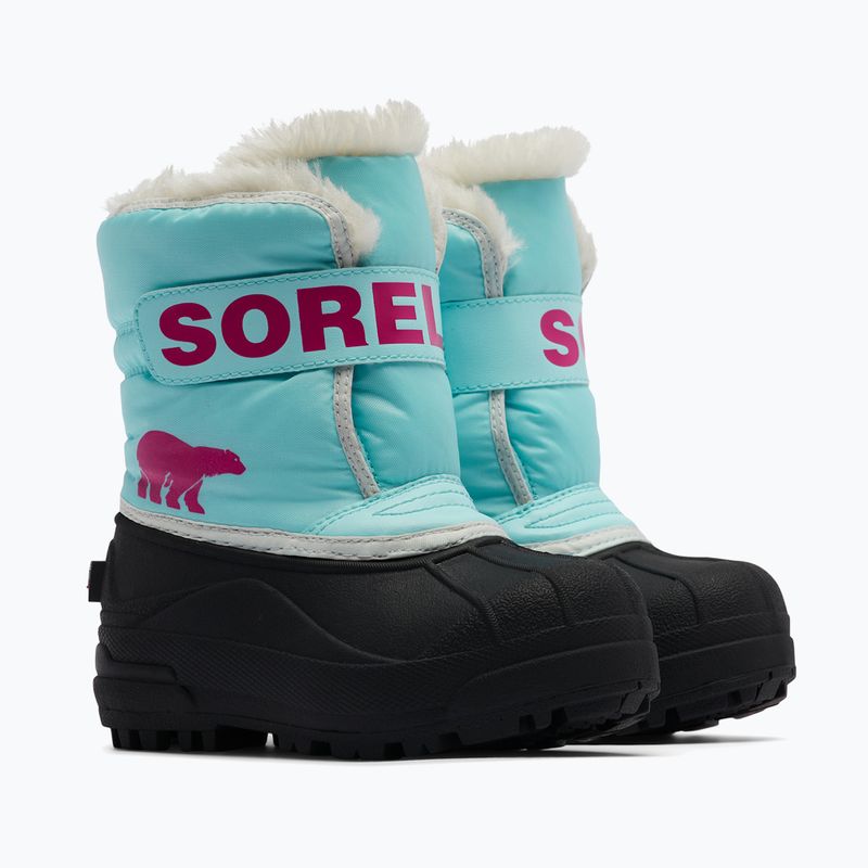 Paauglių sniego batai Sorel Snow Commander ocean surf/cactus pink 9