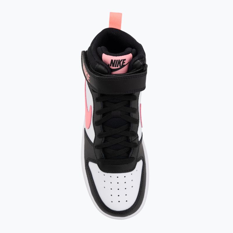 Nike Court Borough Mid 2 black/sunset pulse/white vaikiški batai 5