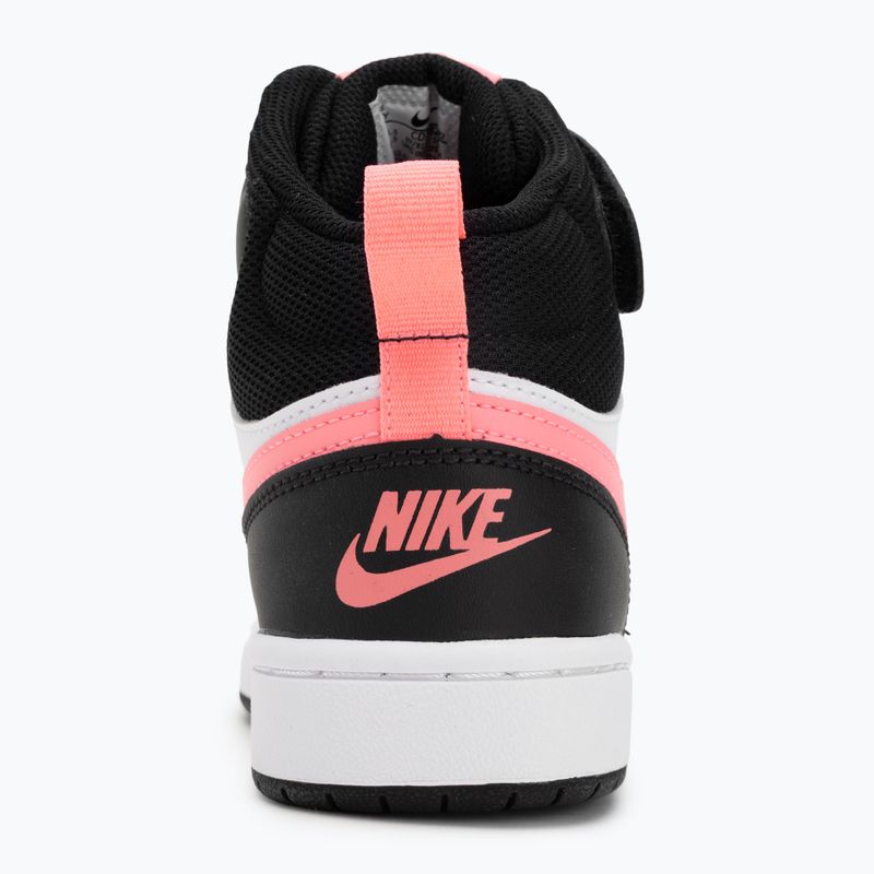 Nike Court Borough Mid 2 black/sunset pulse/white vaikiški batai 6