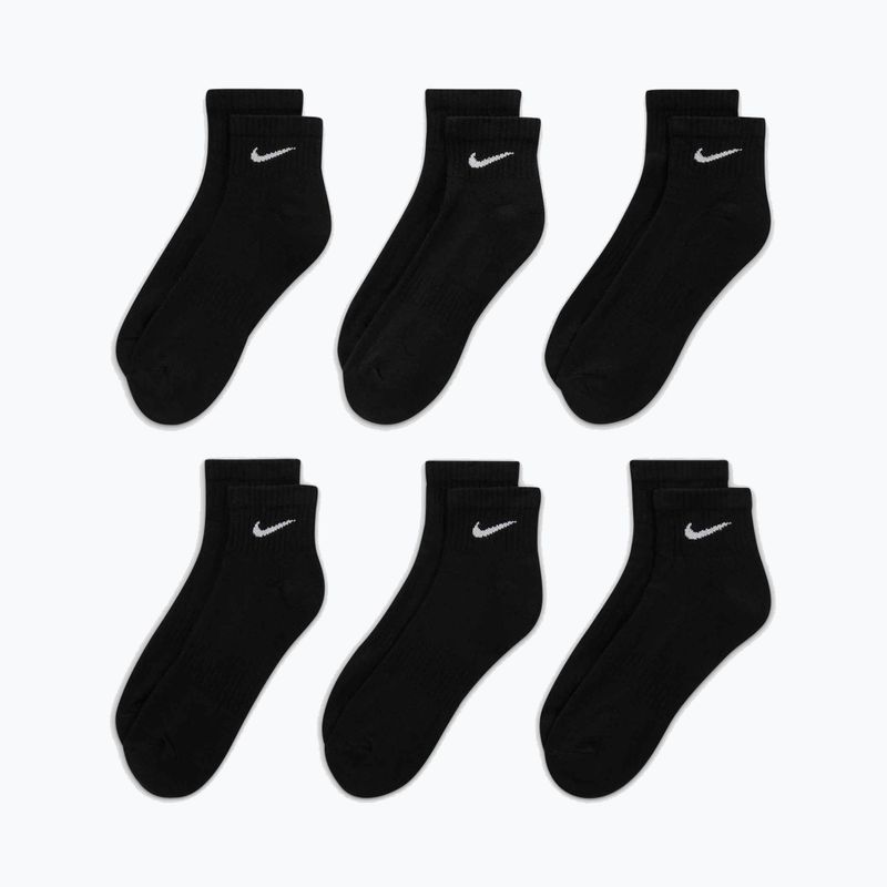 "Nike Everyday Cushioned" 6 poros juodų/baltų kojinių 3