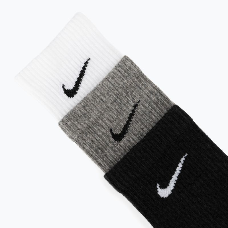 Kojinės Nike Everyday Plus Cushioned 3 poros multi-color/white/grey/black 6