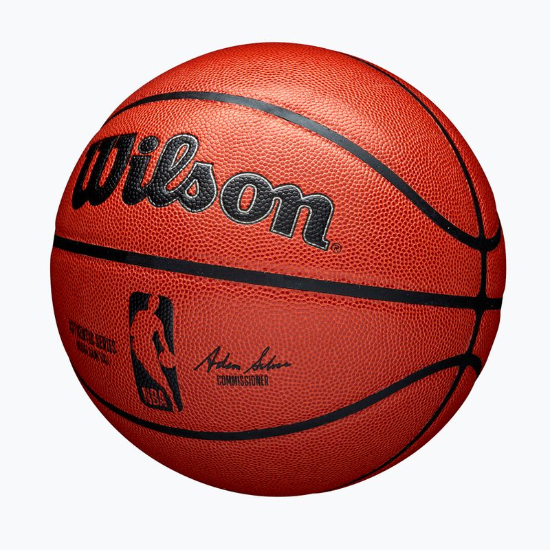 Krepšinio kamuolys Wilson NBA Authentic Indoor orange dydis 7 3