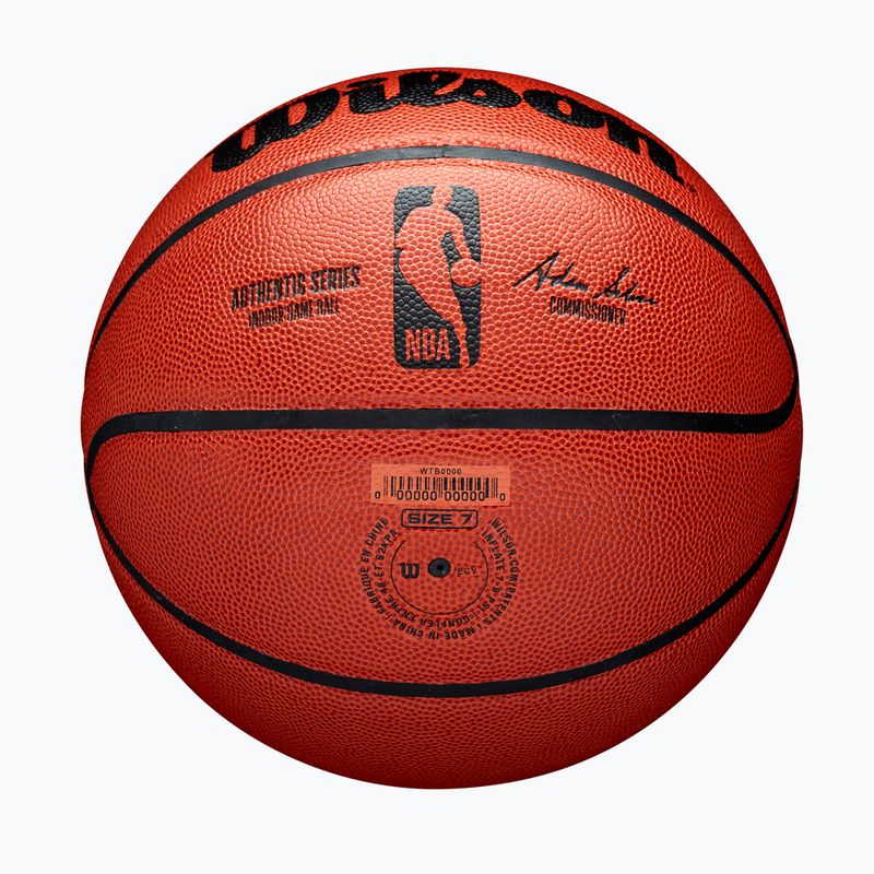 Krepšinio kamuolys Wilson NBA Authentic Indoor orange dydis 7 6