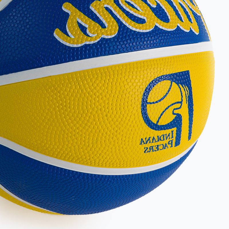 Wilson NBA Team Retro Mini Indiana Pacers krepšinio kamuolys WTB3200XBIND 3 dydis 3