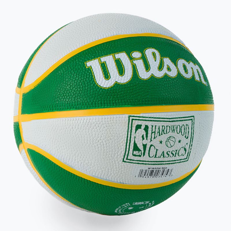 Wilson NBA Team Retro Mini Seattle SuperSonics krepšinio kamuolys WTB3200XBSEA dydis 3 2