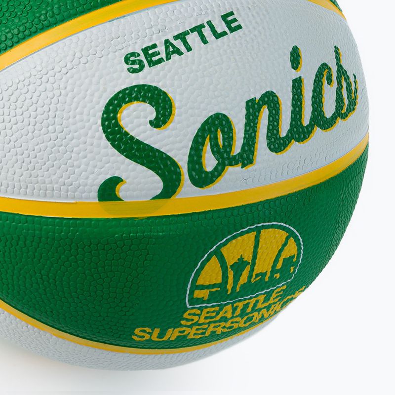 Wilson NBA Team Retro Mini Seattle SuperSonics krepšinio kamuolys WTB3200XBSEA dydis 3 3