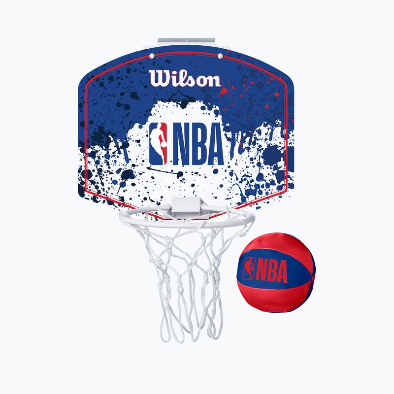 Wilson NBA RWB Mini Hoop raudonos/baltos/mėlynos spalvų krepšinio rinkinys 4