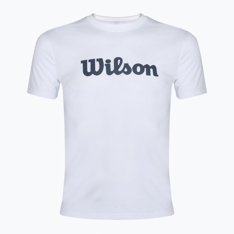 Vyriški teniso marškinėliai Wilson Team Graphic bright white script