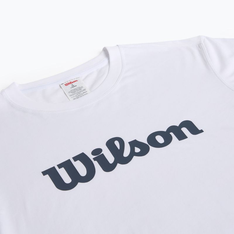 Vyriški teniso marškinėliai Wilson Team Graphic bright white script 3