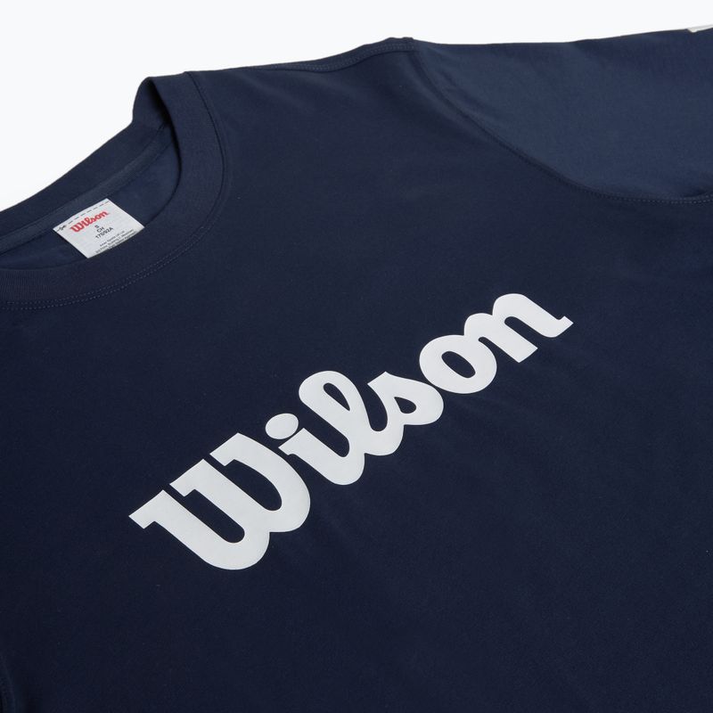 Vyriški teniso marškinėliai Wilson Team Graphic classic navy script 3