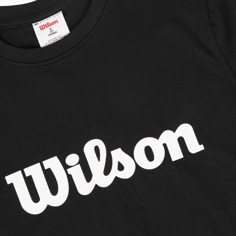 Moteriški teniso marškinėliai Wilson Team Graphic Script W black script 3