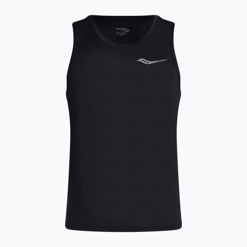 Vyriški bėgimo marškinėliai Saucony Stopwatch Singlet black SAM800277-BK