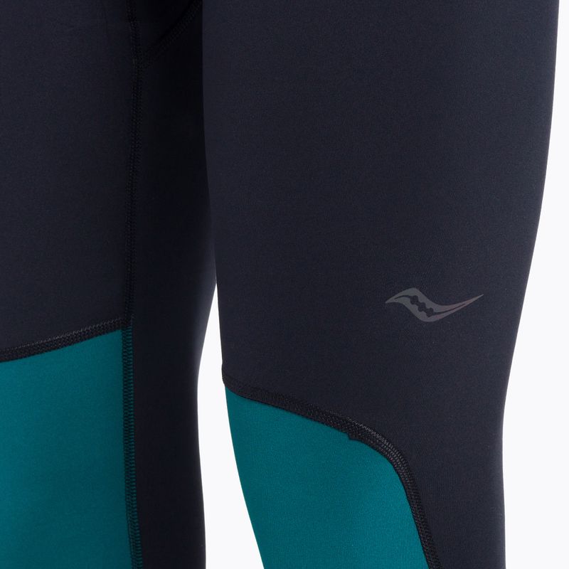 Vyriški Saucony Solstice Tight bėgimo antblauzdžiai juodos ir tamsiai mėlynos spalvos SAM800299-LN 4