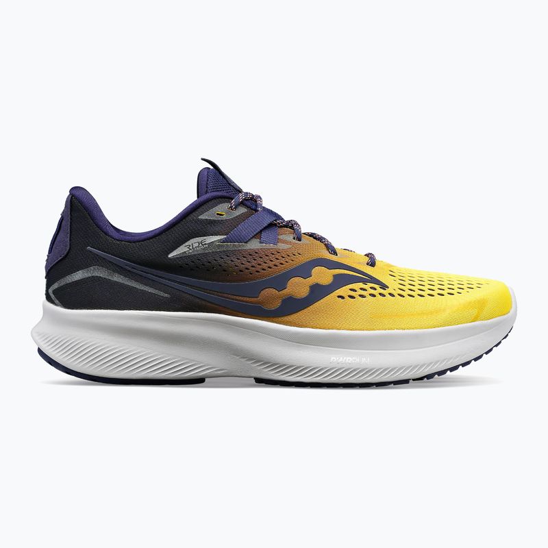 Saucony Ride 15 vyriški bėgimo bateliai tamsiai mėlyna ir geltona S20729-65 9