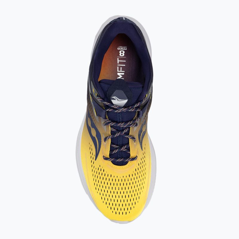 Saucony Ride 15 vyriški bėgimo bateliai tamsiai mėlyna ir geltona S20729-65 6