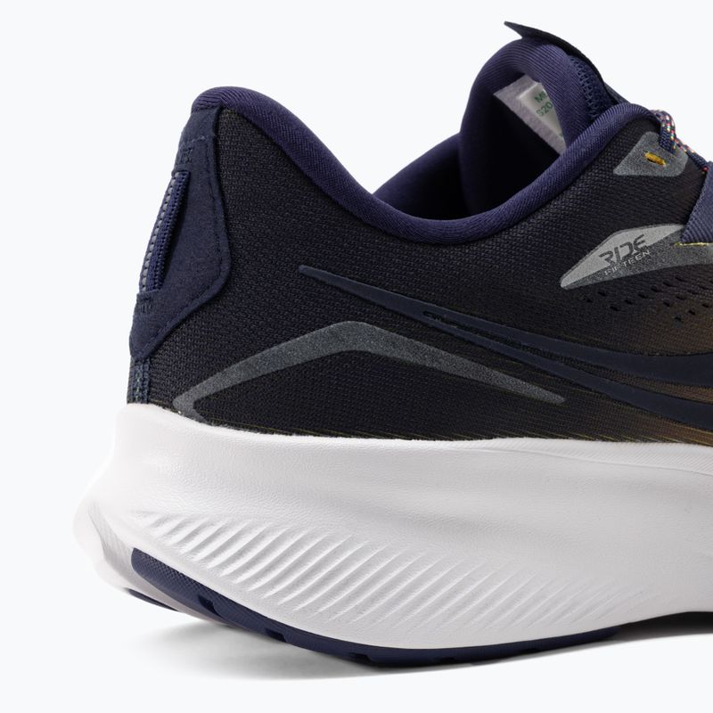 Saucony Ride 15 vyriški bėgimo bateliai tamsiai mėlyna ir geltona S20729-65 8