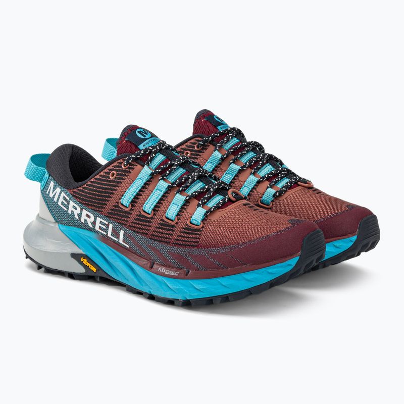 Merrell Agility Peak 4 moteriški bėgimo bateliai burgundiškai mėlyni J067546 4