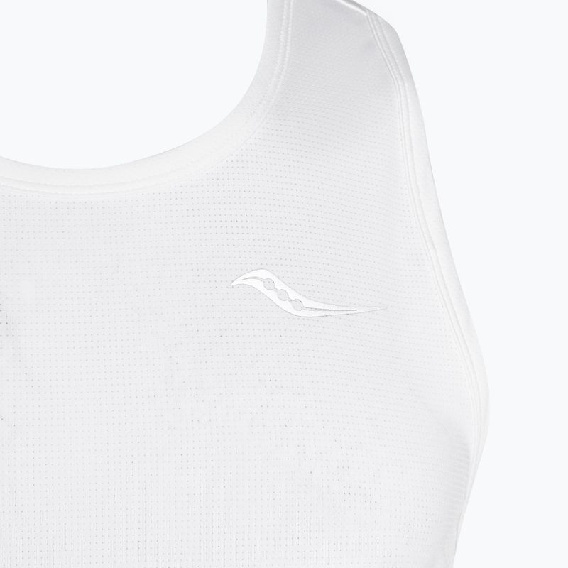 Vyriškas bėgimo tank topas Saucony Stopwatch Singlet white 3