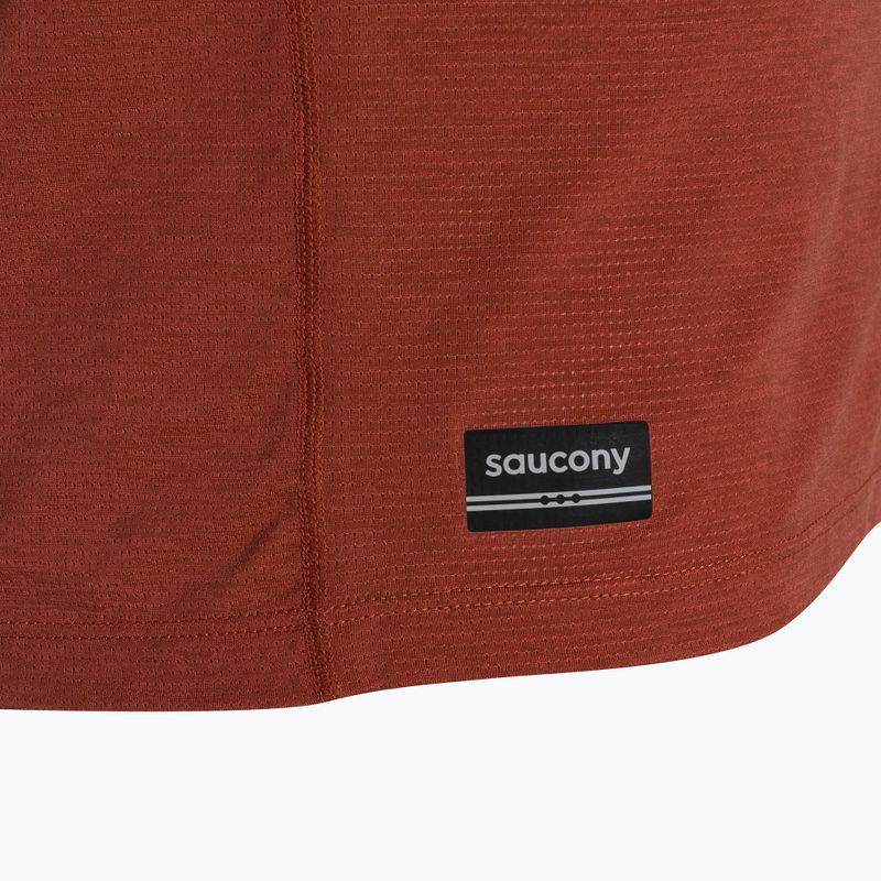 Vyriški bėgimo marškinėliai Saucony Stopwatch paprika heather 3