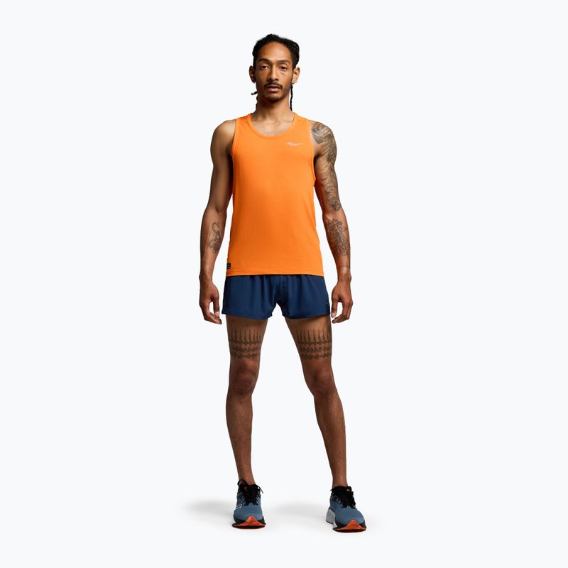 Vyriškas bėgimo tank topas Saucony Stopwatch Singlet pepper heather 2