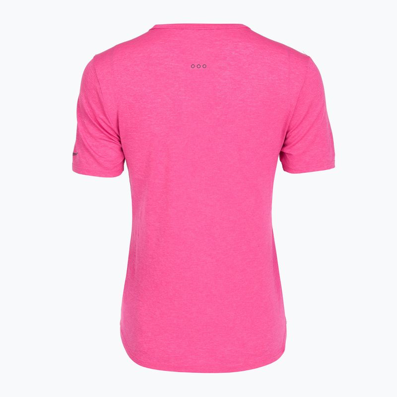 Moteriški bėgimo marškinėliai Saucony Stopwatch SS fuchsia heather 2