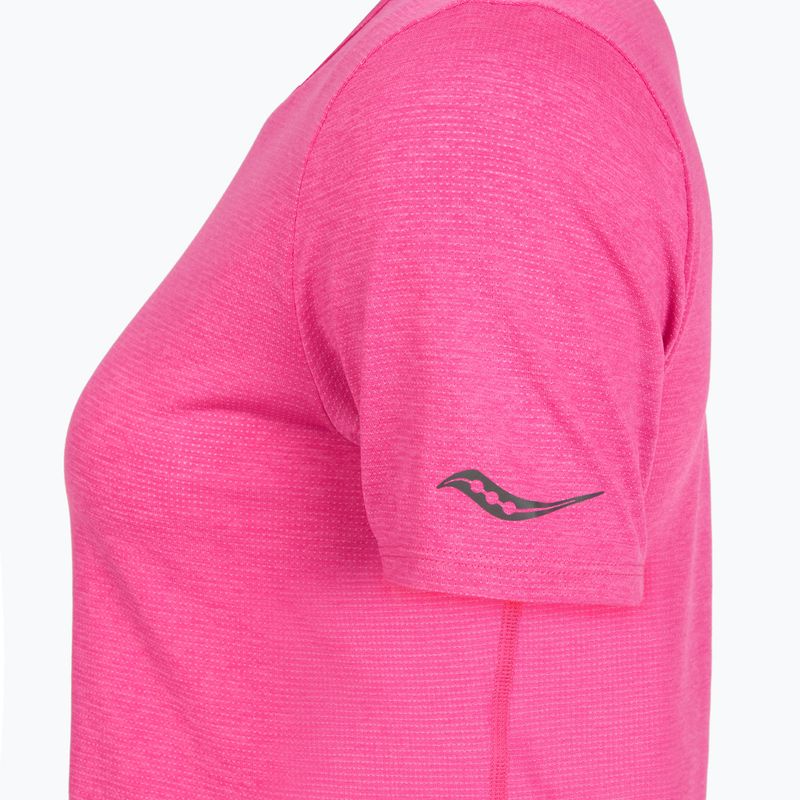 Moteriški bėgimo marškinėliai Saucony Stopwatch SS fuchsia heather 4