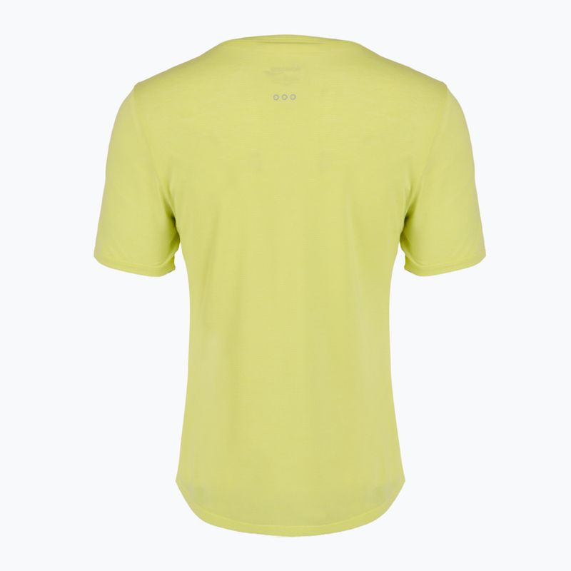 Moteriški bėgimo marškinėliai Saucony Stopwatch SS sunny lime heather 2
