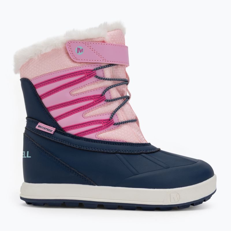 Vaikiški žieminiai batai Merrell Snow Bank 5.0 WP navy/pink 2