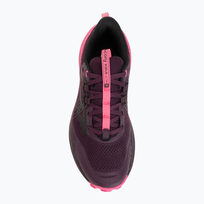 Moteriški bėgimo batai Saucony Xodus Ultra 4 eggplant/shock 5