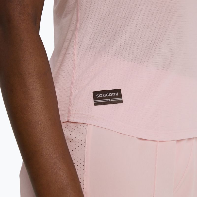 Moteriški bėgimo marškinėliai Saucony Stopwatch Singlet silk heather 5