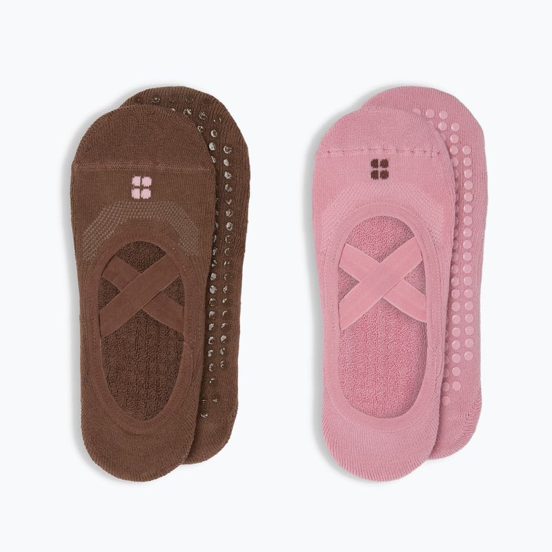 Moteriškos kojinės Sweaty Betty Ballet Gripper 2 pary decopink chestnutbrown